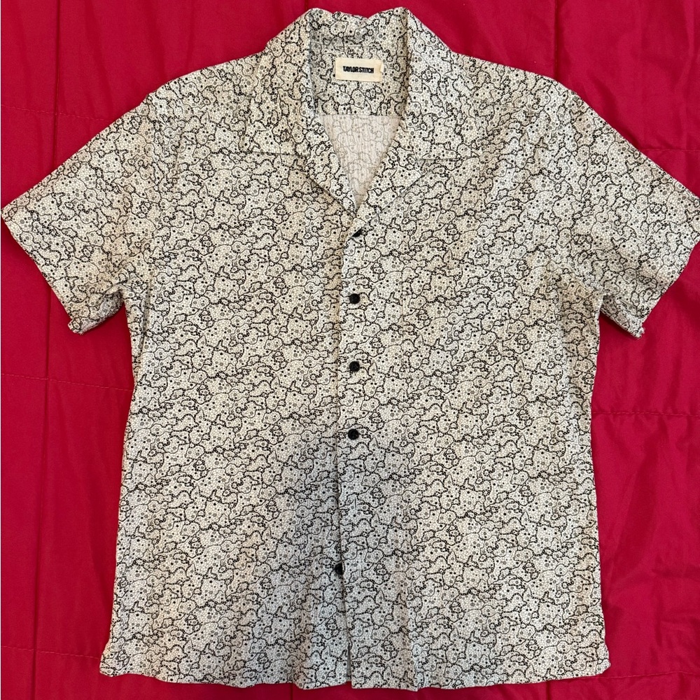 Taylor Stitch Monochrome Patterned Button-Down Sh… - image 1